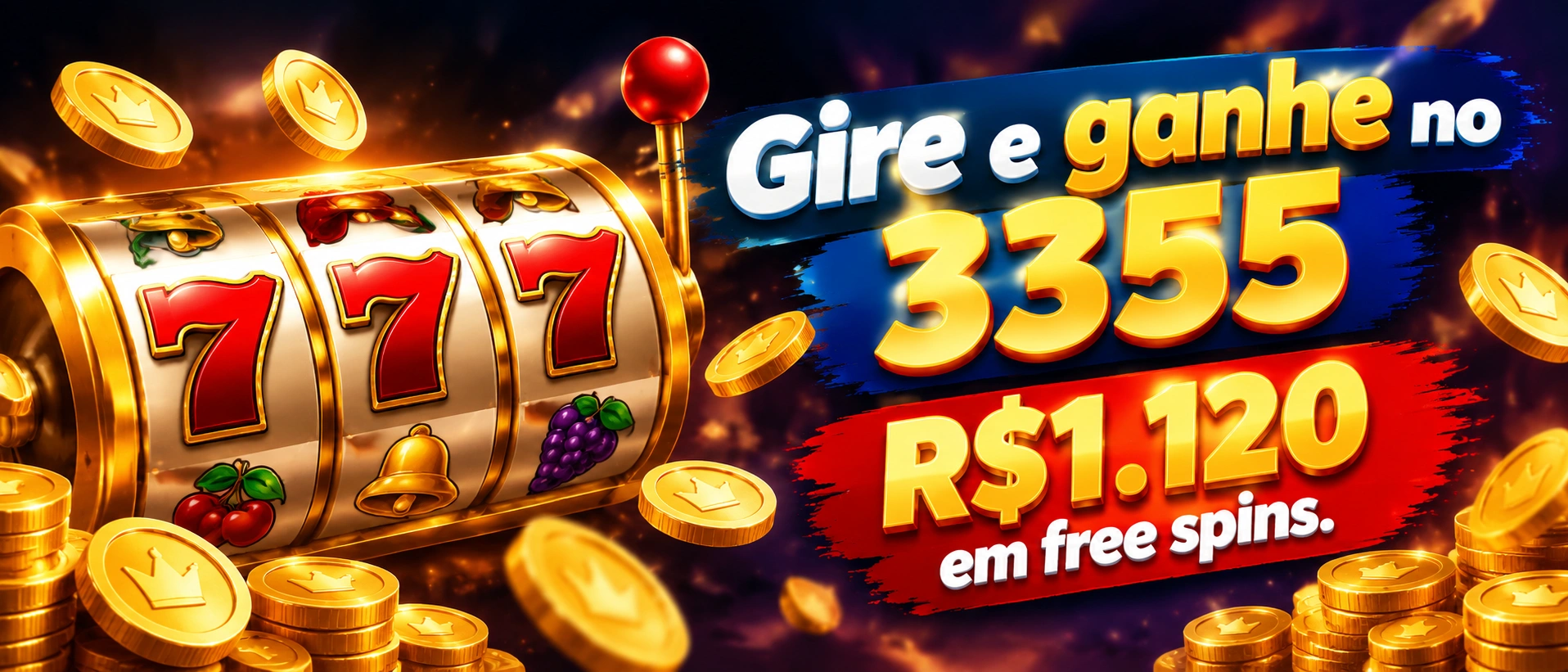 Tela do 3355 com destaque para bônus, acesso no celular e experiência de slots online